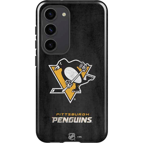 NHL Pittsburgh Penguins Distressed Galaxy S23 Pro Case