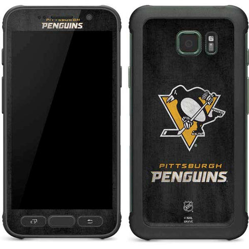 NHL Pittsburgh Penguins Distressed Galaxy S7 Active Skin
