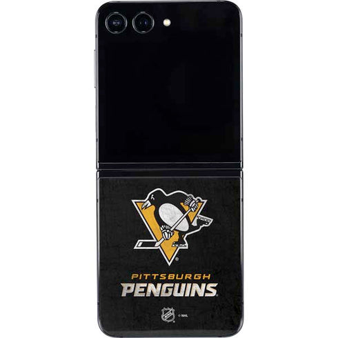 NHL Pittsburgh Penguins Distressed Galaxy Z Flip5 5G Skin