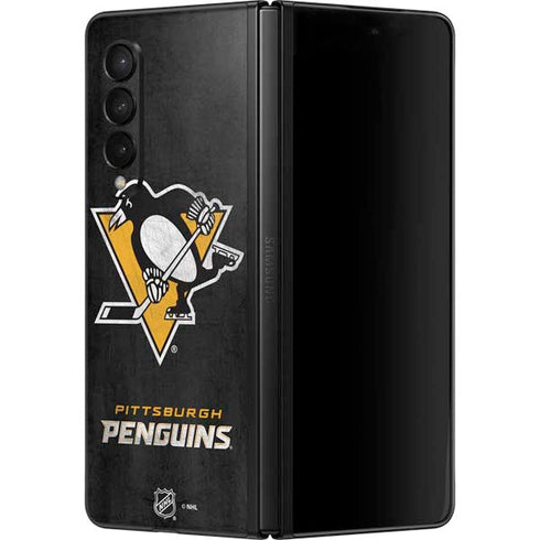 NHL Pittsburgh Penguins Distressed Galaxy Z Fold3 5G Skin