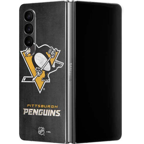 NHL Pittsburgh Penguins Distressed Galaxy Z Fold4 5G Skin