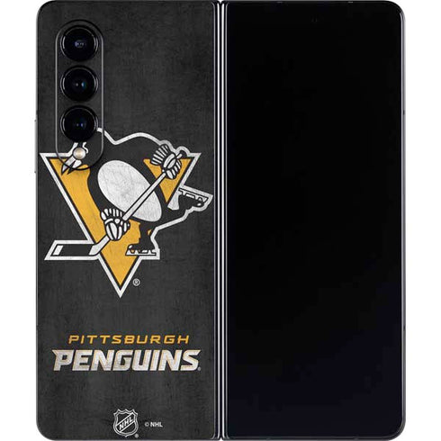 NHL Pittsburgh Penguins Distressed Galaxy Z Fold4 5G Skin