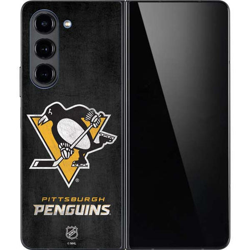NHL Pittsburgh Penguins Distressed Galaxy Z Fold5 5G Skin