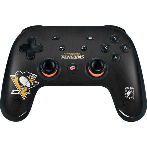 NHL Pittsburgh Penguins Distressed Google Stadia Controller Skin