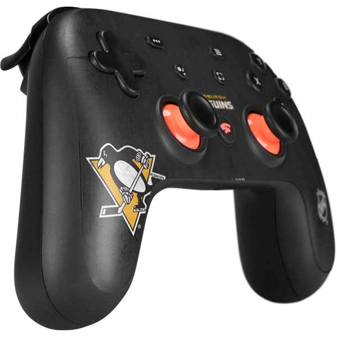 NHL Pittsburgh Penguins Distressed Google Stadia Controller Skin