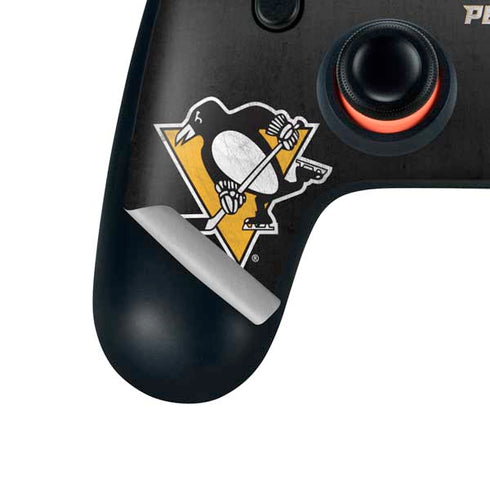 NHL Pittsburgh Penguins Distressed Google Stadia Controller Skin
