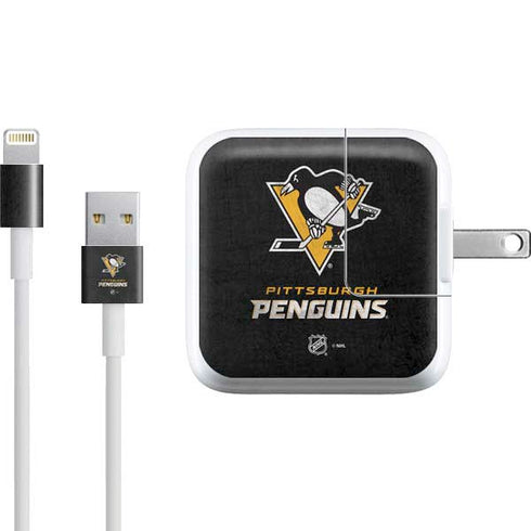 NHL Pittsburgh Penguins Distressed iPad Charger (10W USB) Skin