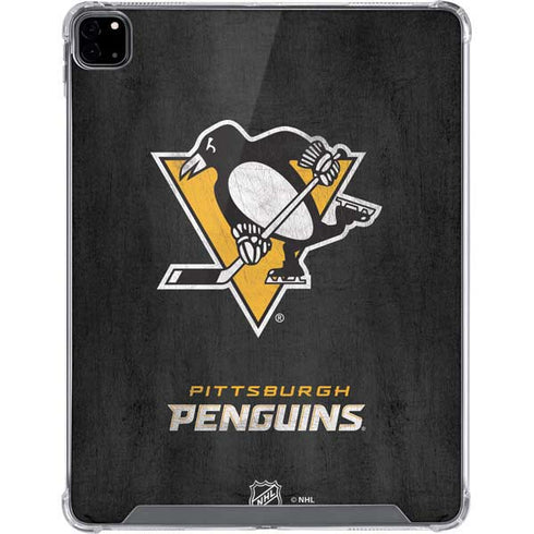 NHL Pittsburgh Penguins Distressed iPad Pro 12.9in (2020) Clear Case