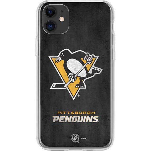 NHL Pittsburgh Penguins Distressed iPhone 11 Clear Case