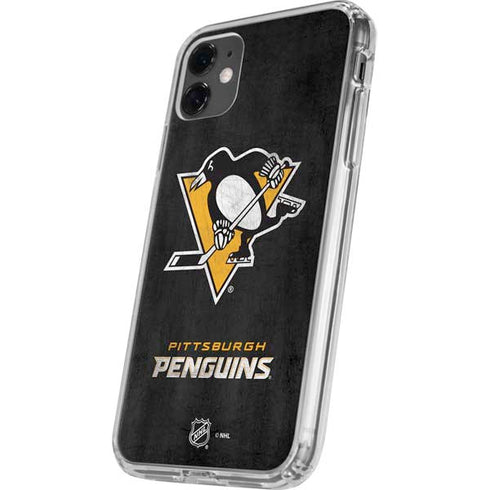 NHL Pittsburgh Penguins Distressed iPhone 11 Clear Case
