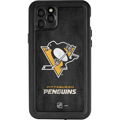 NHL Pittsburgh Penguins Distressed iPhone 11 Pro Max Waterproof Case