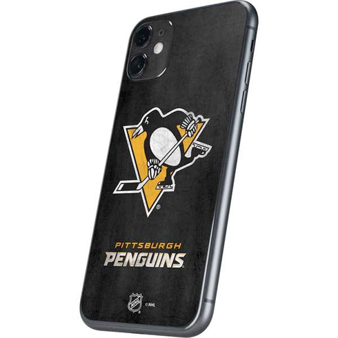 NHL Pittsburgh Penguins Distressed iPhone 11 Skin