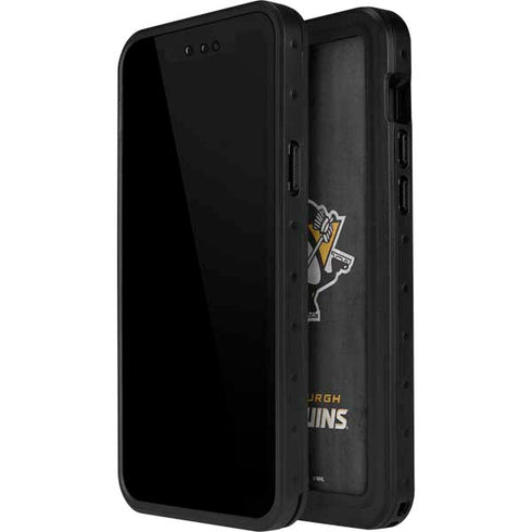 NHL Pittsburgh Penguins Distressed iPhone 12 Mini Waterproof Case
