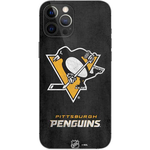 NHL Pittsburgh Penguins Distressed iPhone 12 Pro Max Skin