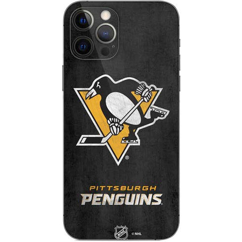 NHL Pittsburgh Penguins Distressed iPhone 12 Pro Skin