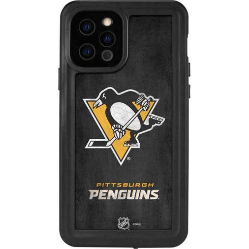 NHL Pittsburgh Penguins Distressed iPhone 12 Pro Waterproof Case