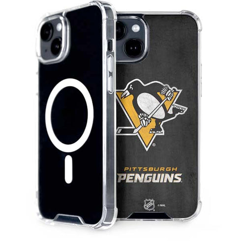 NHL Pittsburgh Penguins Distressed iPhone 13 MagSafe Case