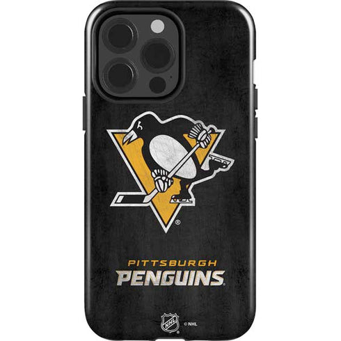 NHL Pittsburgh Penguins Distressed iPhone 13 Pro Impact Case