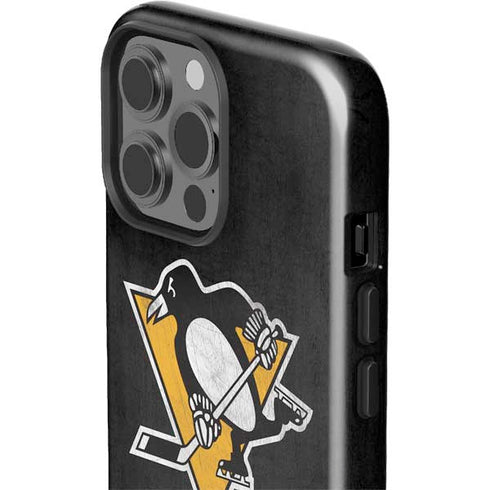 NHL Pittsburgh Penguins Distressed iPhone 13 Pro Max Impact Case