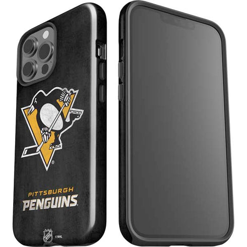 NHL Pittsburgh Penguins Distressed iPhone 13 Pro Max Impact Case