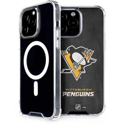 NHL Pittsburgh Penguins Distressed iPhone 13 Pro Max MagSafe Case
