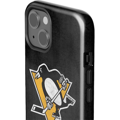 NHL Pittsburgh Penguins Distressed iPhone 14 Plus Impact Case