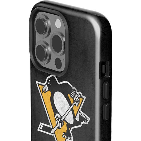 NHL Pittsburgh Penguins Distressed iPhone 15 Pro Impact Case