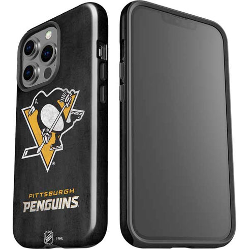 NHL Pittsburgh Penguins Distressed iPhone 14 Pro Impact Case