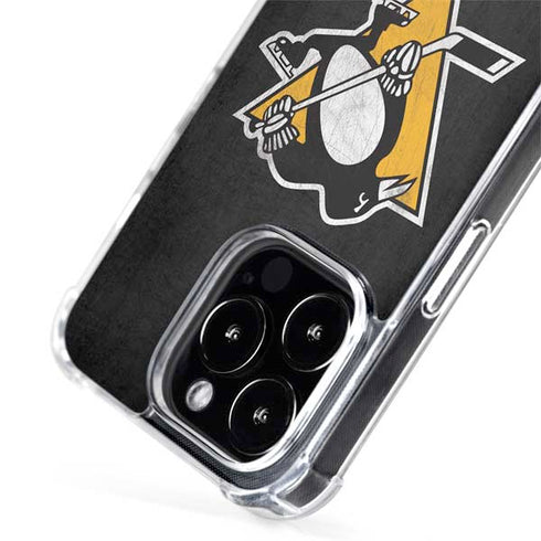 NHL Pittsburgh Penguins Distressed iPhone 15 Pro Max MagSafe Case