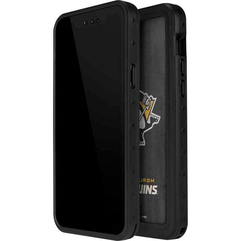 NHL Pittsburgh Penguins Distressed iPhone 14 Pro Max Waterproof Case