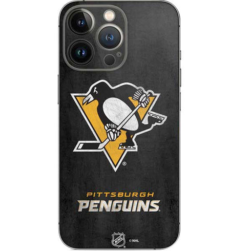 NHL Pittsburgh Penguins Distressed iPhone 14 Pro Skin