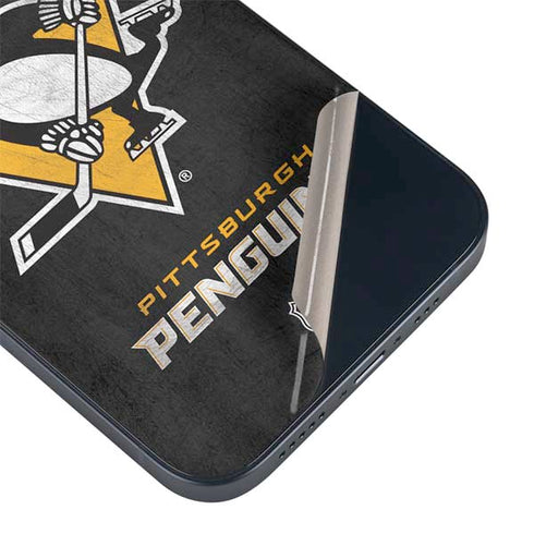 NHL Pittsburgh Penguins Distressed iPhone 15 Skin