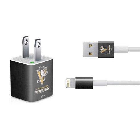 NHL Pittsburgh Penguins Distressed iPhone Charger (5W USB) Skin