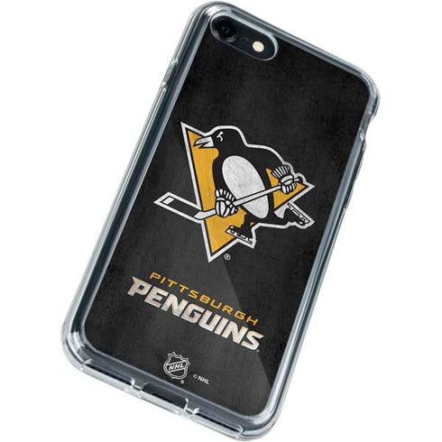 NHL Pittsburgh Penguins Distressed iPhone SE (2nd & 3rd Gen) Clear Case
