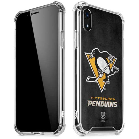 NHL Pittsburgh Penguins Distressed iPhone XR Clear Case