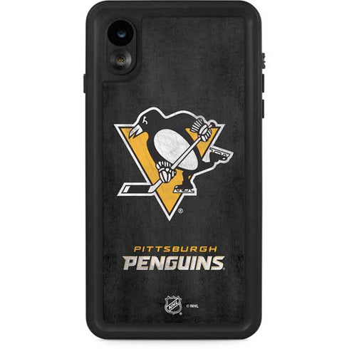 NHL Pittsburgh Penguins Distressed iPhone XR Waterproof Case