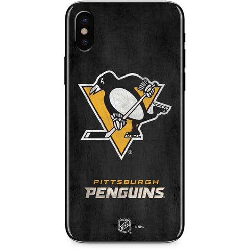 NHL Pittsburgh Penguins Distressed iPhone XS Max Skin