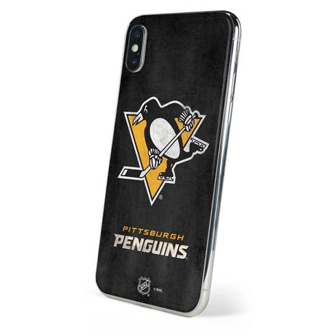 NHL Pittsburgh Penguins Distressed iPhone XS Max Skin