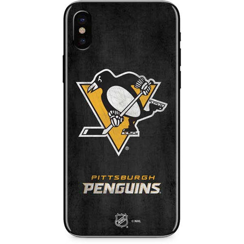 NHL Pittsburgh Penguins Distressed iPhone XS Skin