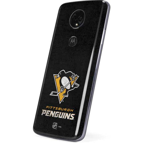 NHL Pittsburgh Penguins Distressed Moto E5 Plus Skin