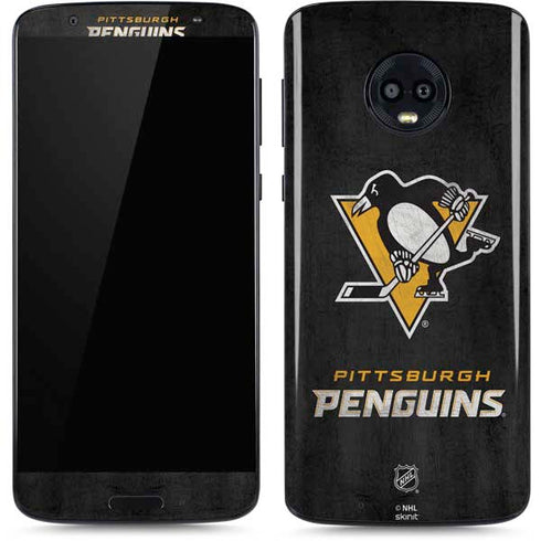 NHL Pittsburgh Penguins Distressed Moto G6 Skin