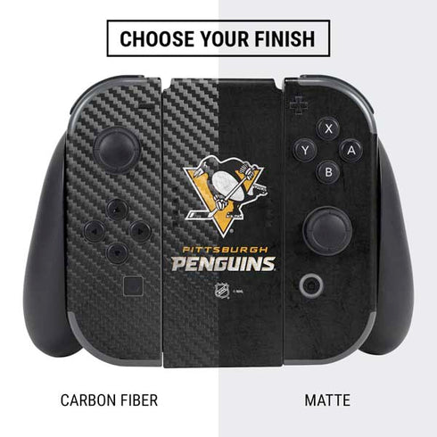 NHL Pittsburgh Penguins Distressed Nintendo Switch Bundle Skin