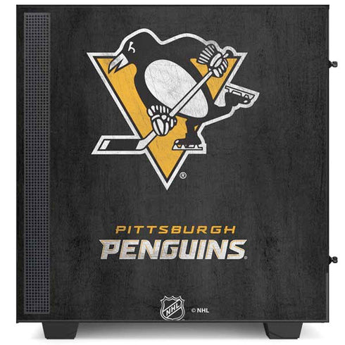 NHL Pittsburgh Penguins Distressed NZXT H510 Compact ATX Mid-Tower Case Skin