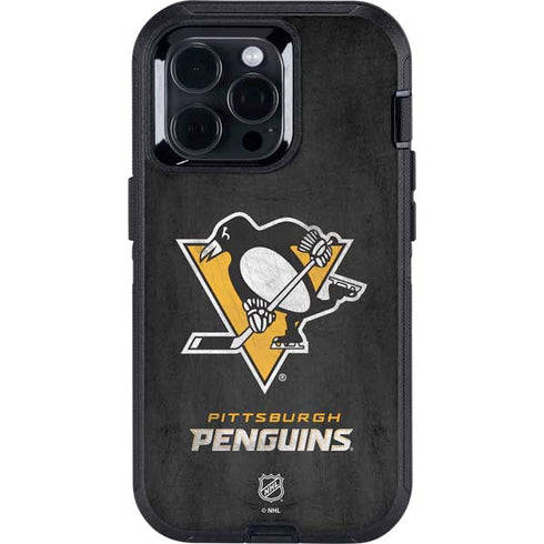 NHL Pittsburgh Penguins Distressed Otterbox Defender iPhone Skin