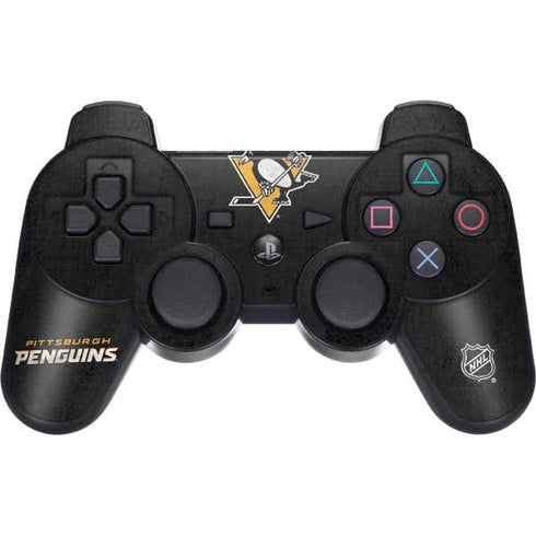 NHL Pittsburgh Penguins Distressed PS3 Dual Shock wireless controller Skin
