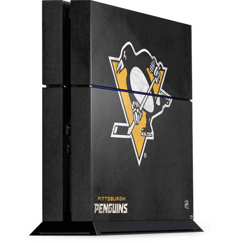 NHL Pittsburgh Penguins Distressed PS4 Console Skin