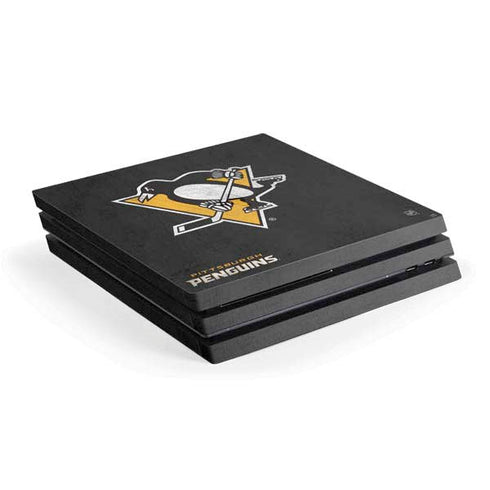 NHL Pittsburgh Penguins Distressed PS4 Pro Console Skin