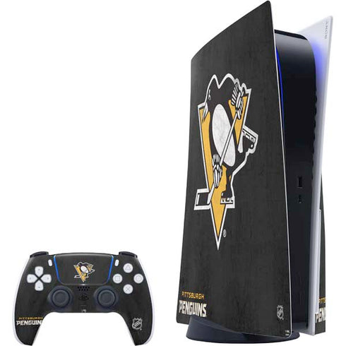 NHL Pittsburgh Penguins Distressed PS5 Bundle Skin