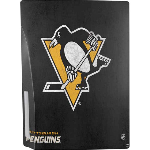 NHL Pittsburgh Penguins Distressed PS5 Console Skin