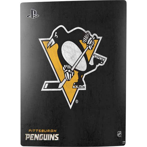 NHL Pittsburgh Penguins Distressed PS5 Digital Edition Console Skin